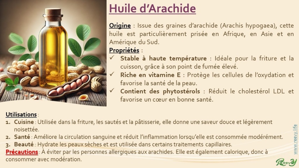 Huile d’arrachide 1l